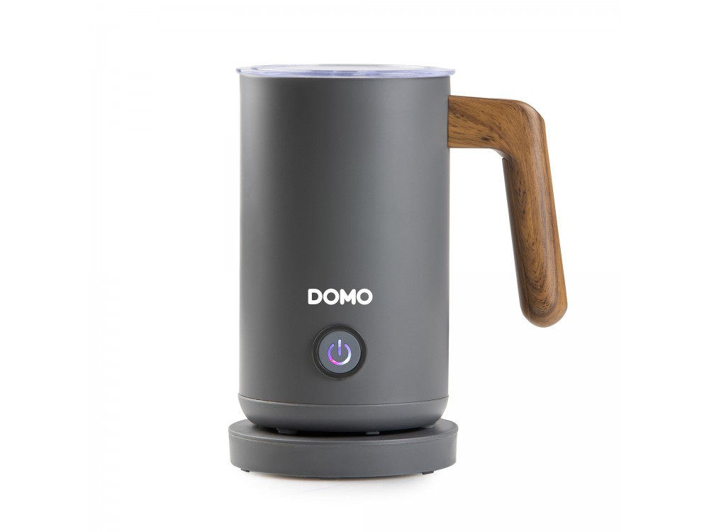 DOMO Wood You Milk Frother, Milk Frother (Hot or Cold), Matt Gray