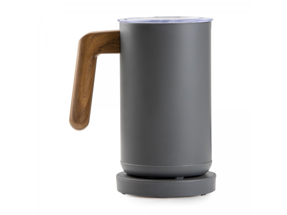 DOMO Wood You Milk Frother, Milk Frother (Hot or Cold), Matt Gray