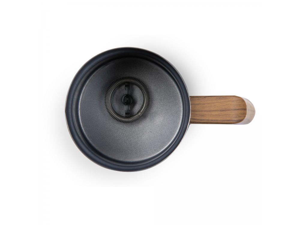 DOMO Wood You Milk Frother, Milk Frother (Hot or Cold), Matt Gray