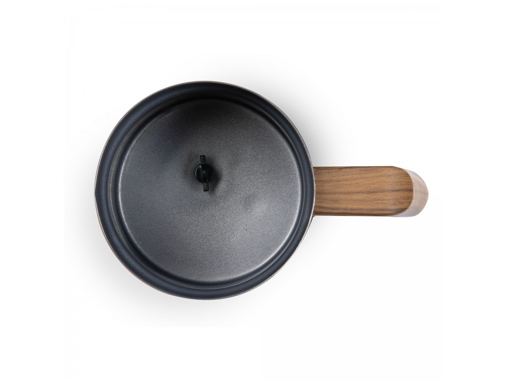 DOMO Wood You Milk Frother, Milk Frother (Hot or Cold), Matt Gray
