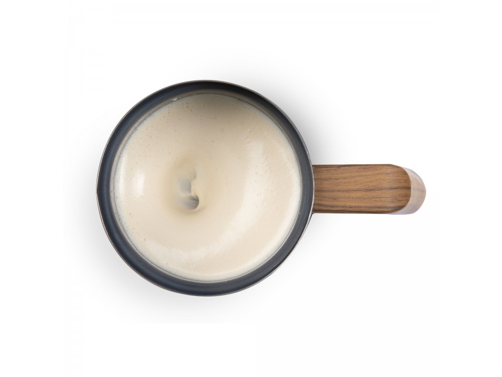 DOMO Wood You Milk Frother, Milk Frother (Hot or Cold), Matt Gray