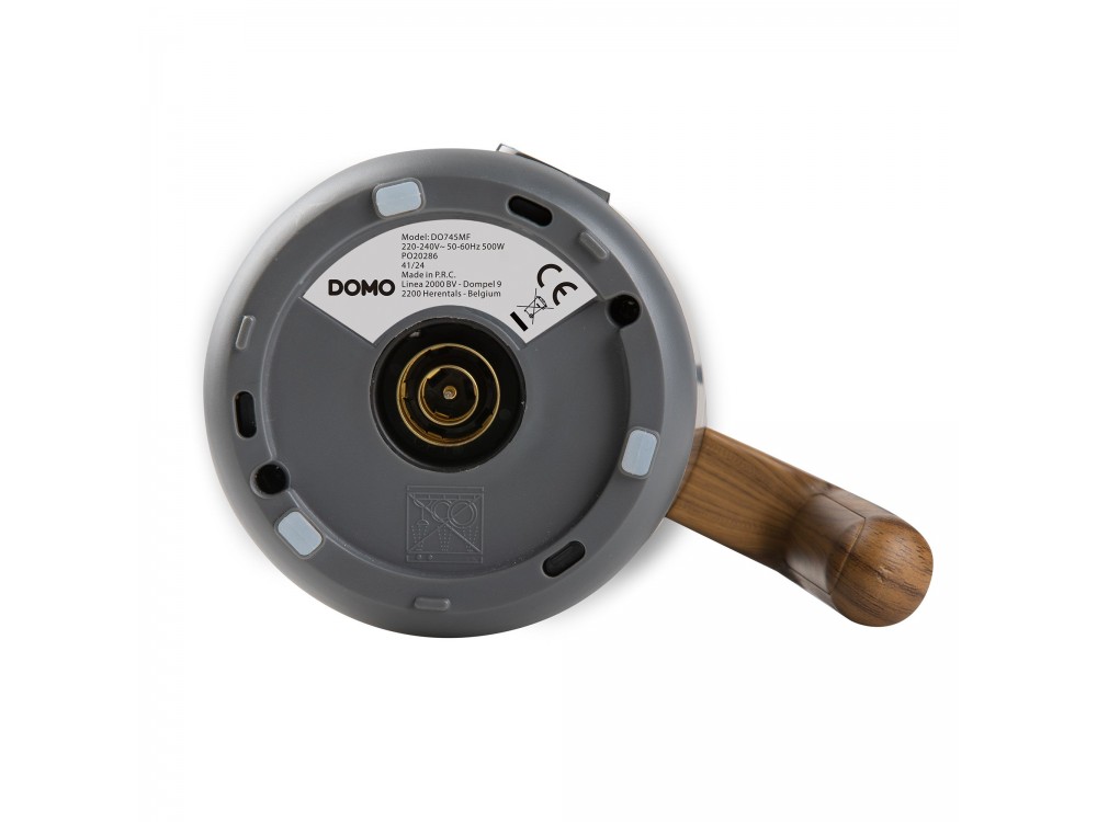 DOMO Wood You Milk Frother, Milk Frother (Hot or Cold), Matt Gray