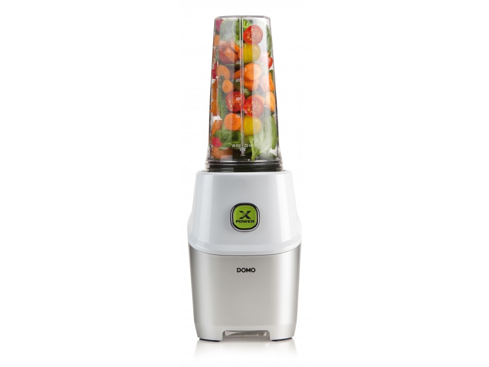 DOMO Xpower Blender, Blender for Smoothies with 3 Bottles (2 x 530 + 710ml) BPA Free + Recipe Book