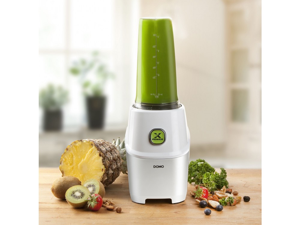 DOMO Xpower Blender, Blender for Smoothies with 3 Bottles (2 x 530 + 710ml) BPA Free + Recipe Book