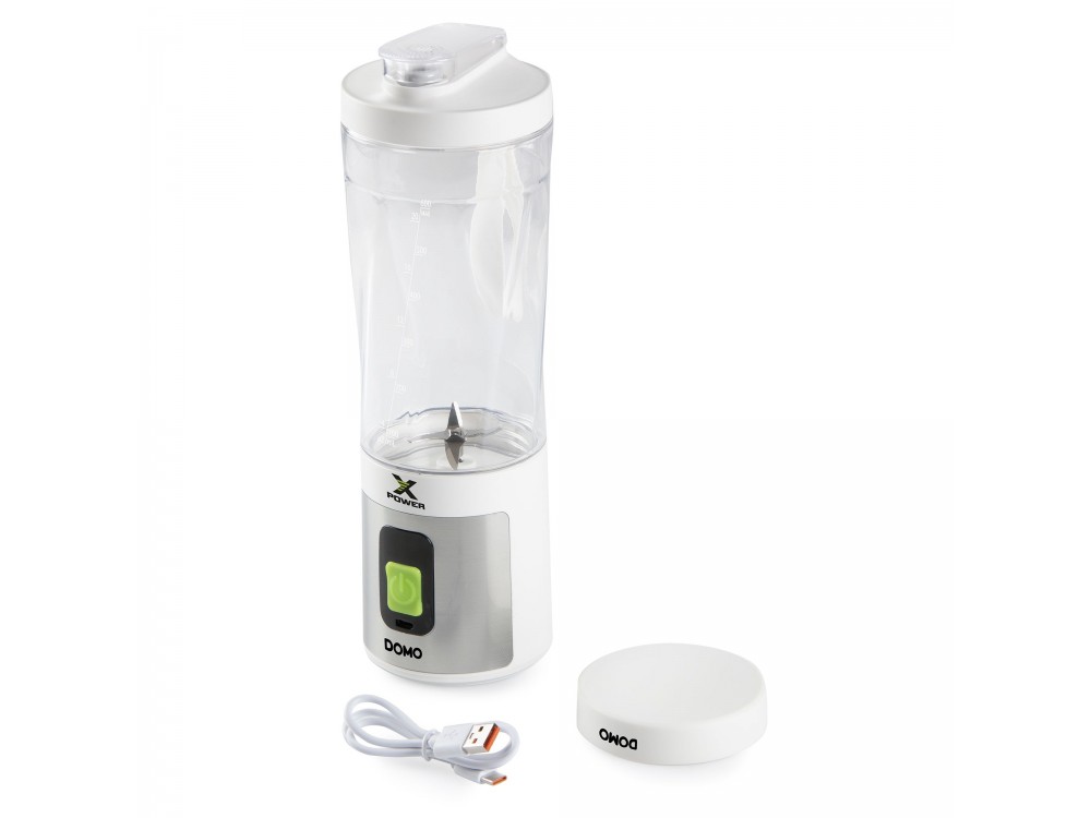 DOMO Xpower blender-to-go, Portable Battery Blender for Smoothies 600ml, Rechargeable with USB-C