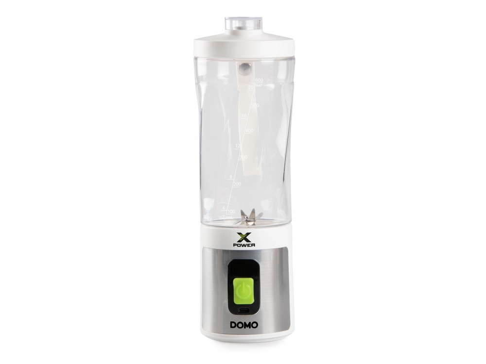 DOMO Xpower blender-to-go, Portable Battery Blender for Smoothies 600ml, Rechargeable with USB-C