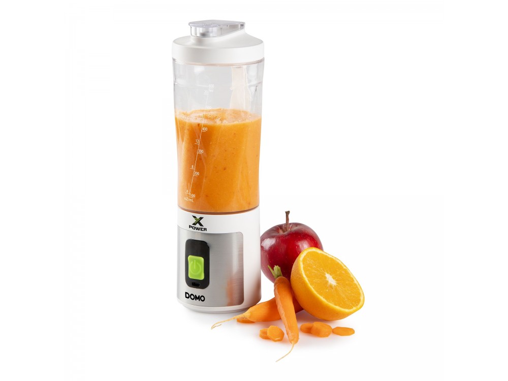 DOMO Xpower blender-to-go, Portable Battery Blender for Smoothies 600ml, Rechargeable with USB-C