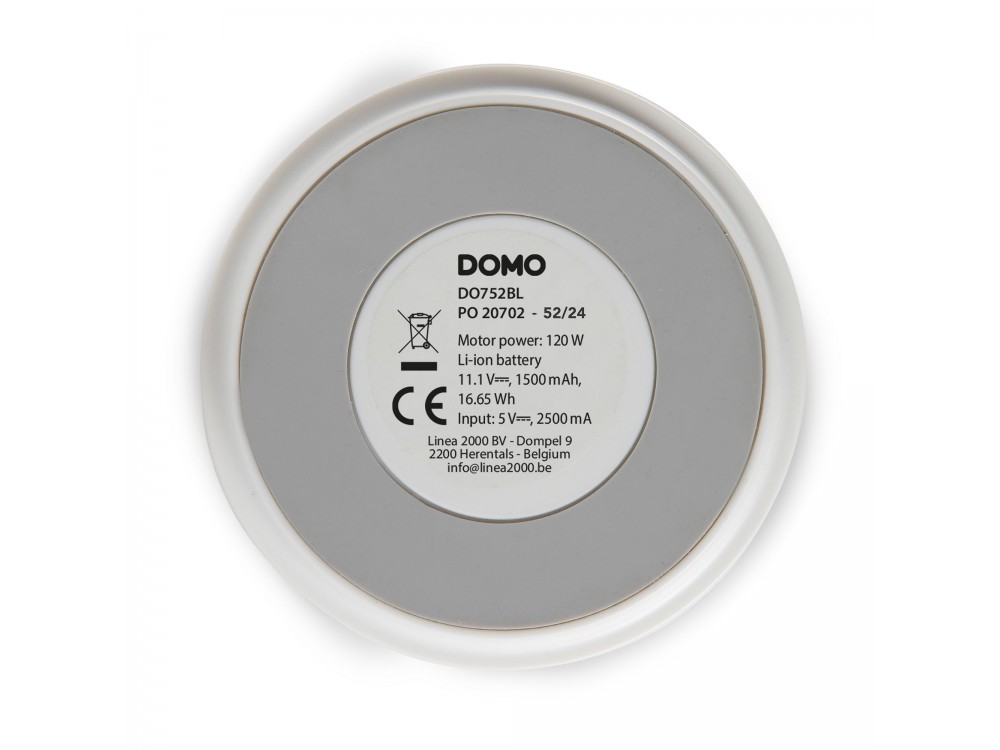 DOMO Xpower blender-to-go, Portable Battery Blender for Smoothies 600ml, Rechargeable with USB-C