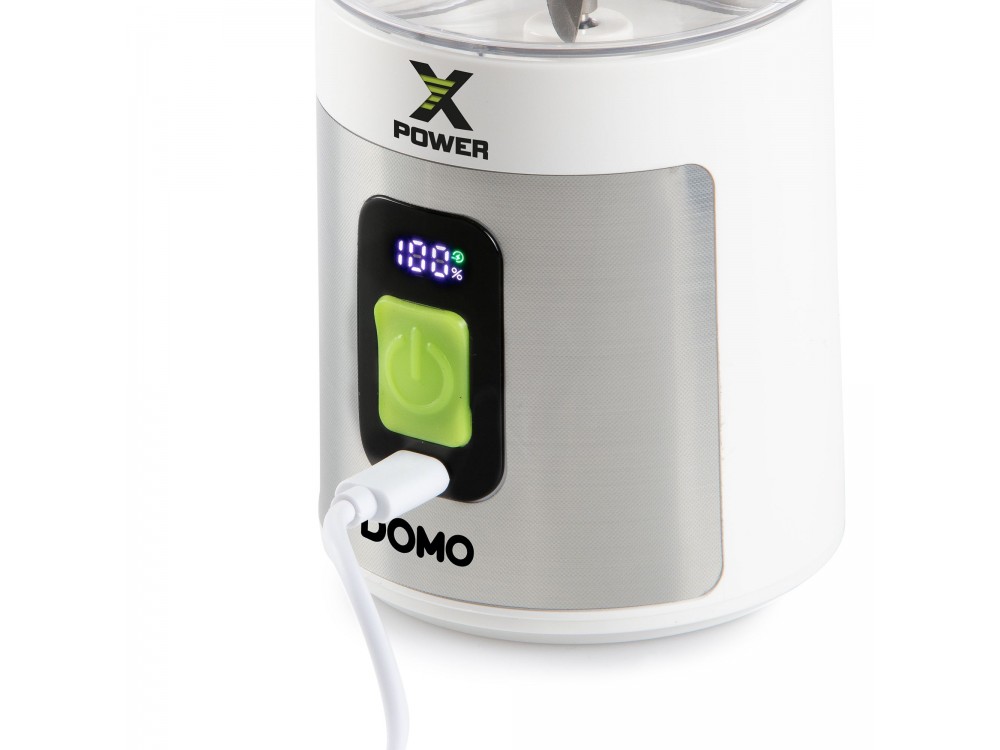 DOMO Xpower blender-to-go, Portable Battery Blender for Smoothies 600ml, Rechargeable with USB-C