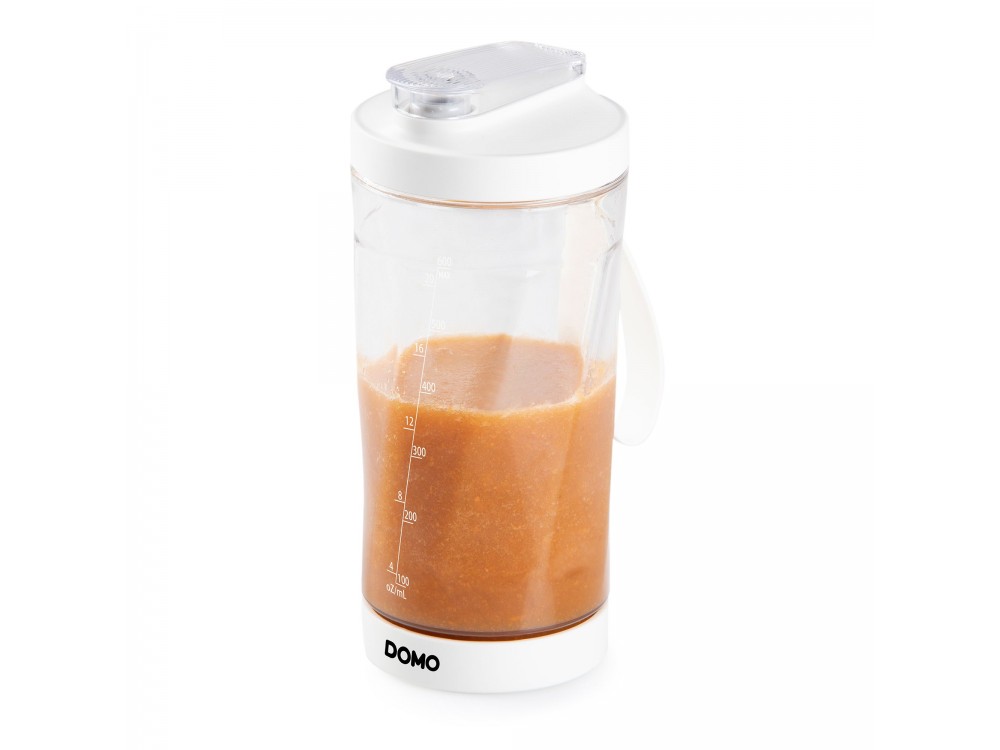 DOMO Xpower blender-to-go, Portable Battery Blender for Smoothies 600ml, Rechargeable with USB-C