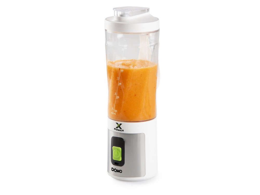 DOMO Xpower blender-to-go, Portable Battery Blender for Smoothies 600ml, Rechargeable with USB-C