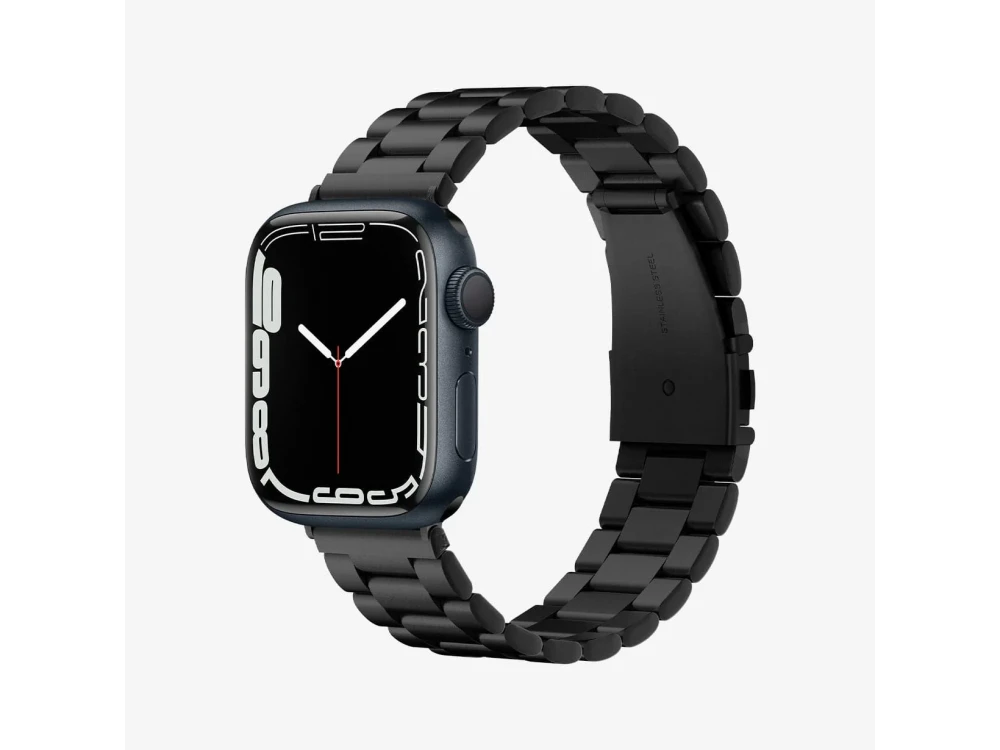 Spigen Modern Fit Apple Watch 44 / 45 / 46mm / Ultra 49mm, Ανταλλακτικό Λουράκι Ανοξείδωτο Ατσάλι, Black