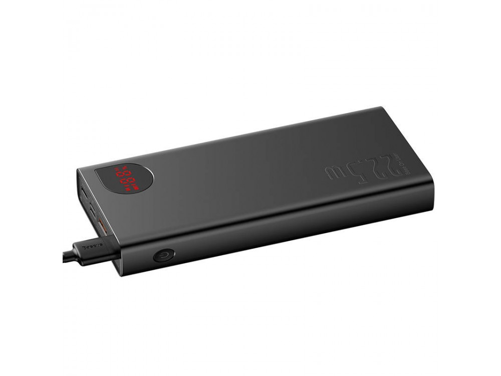 Baseus Adaman Metal 20000 PD 22.5W USB-C Power Bank 20,000mAh Power Delivery / QC3.0 / FCP & SCP, Black