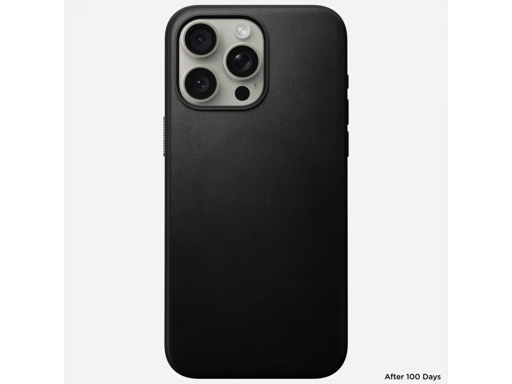 Nomad iPhone 15 Pro Max Modern Leather Case, Δερμάτινη Θήκη με MagSafe, Black