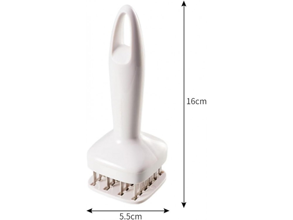 AJ Meat Tenderizer Tool With 24 Blades, Σφυρί για Κρέας Τρυφεροποιητής Κρεάτων, White