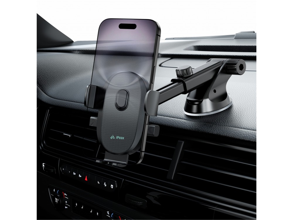 iPEAX CLIP-1Βάση Ταμπλό / Παρμπρίζ Αυτοκινήτου για Smartphone, με Ρυθμιζόμενο Βραχίονα
