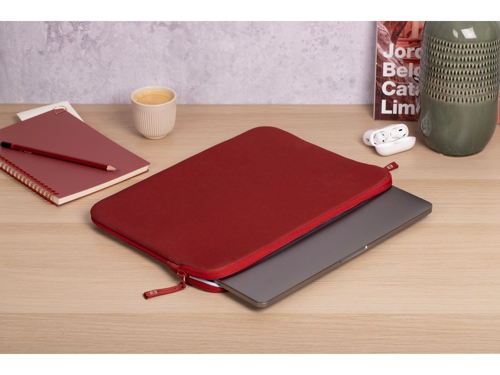 MW Basics ²Life Sleeve/Case Macbook Air 15" / Laptop DELL XPS / HP / Surface, Red / White