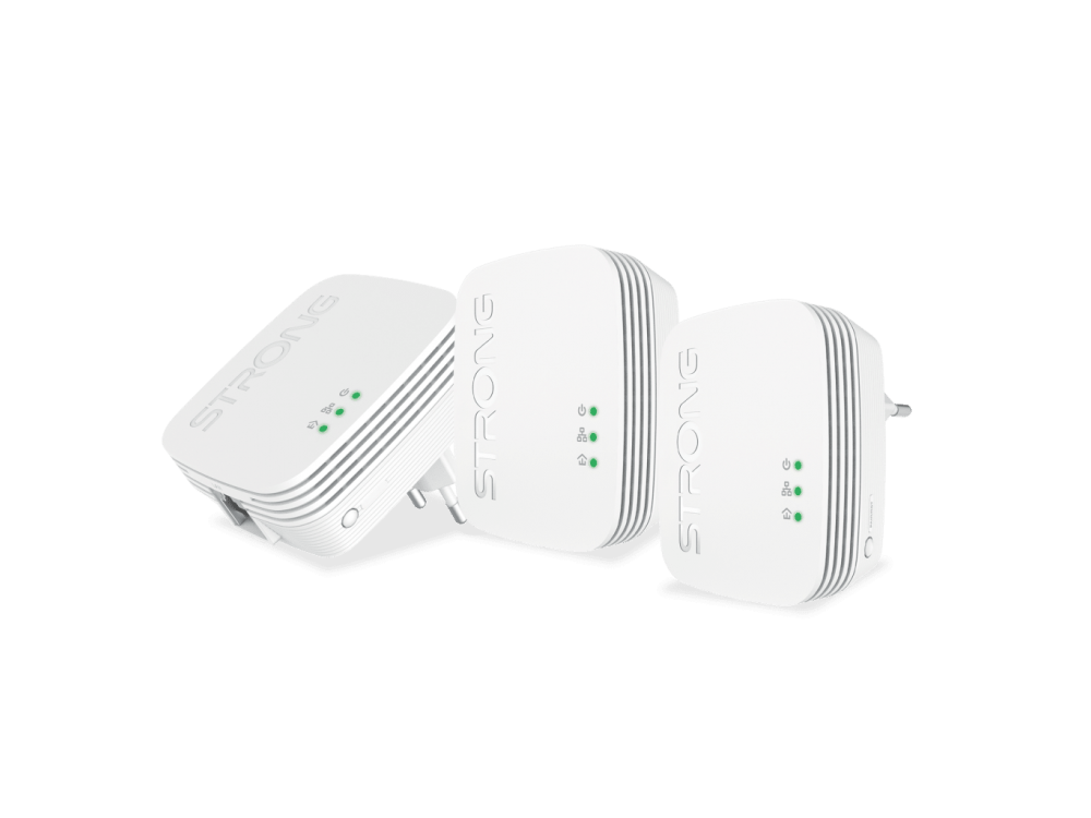 Strong Powerline 600 Triple Mini, Powerline Triple for Wired Connection and Ethernet Port