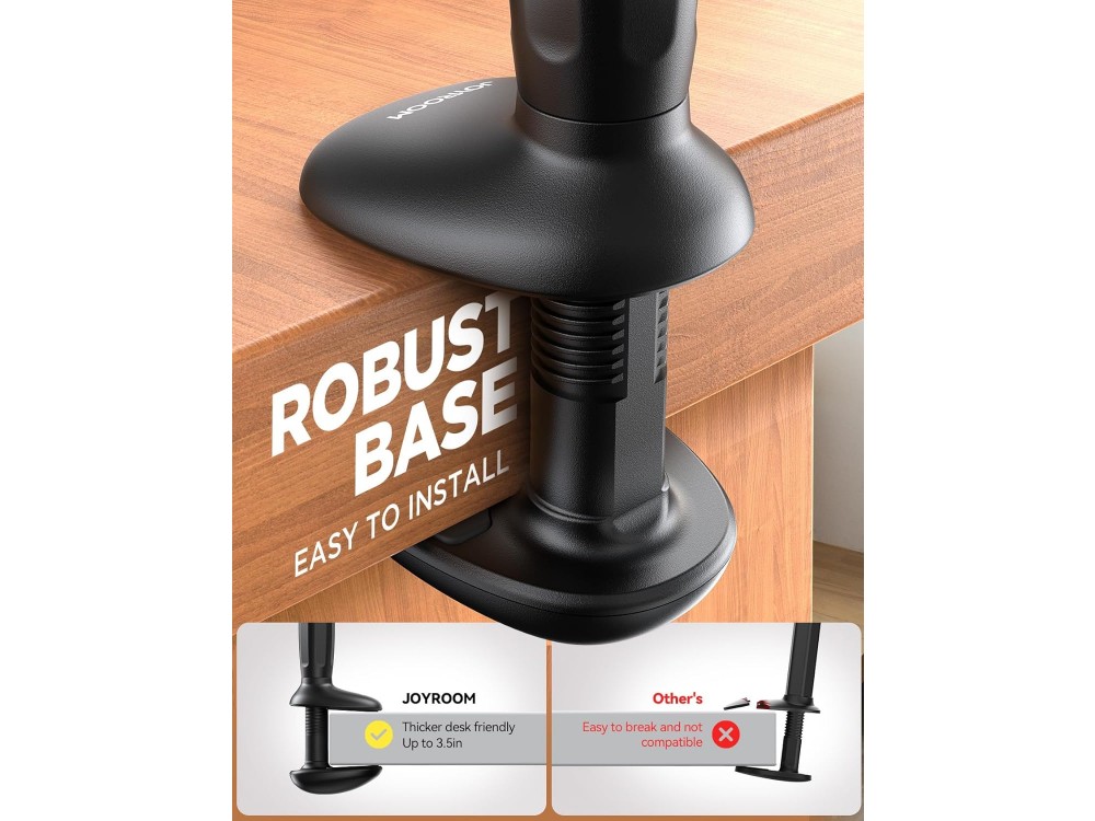 Joyroom JR-ZS389 Gooseneck Εύκαμπη Βάση/Arm τοποθέτησης Κινητού 4"-7" Ίντσες, 100εκ. Ύψος, Black
