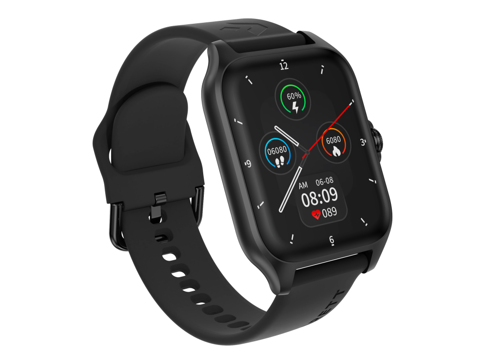 Garett GRC Activity 2 Smartwatch with AMOLED Display, Voice Assistant, Smart App, Oscilloscope & Battery up to 7 Days, Black Matt