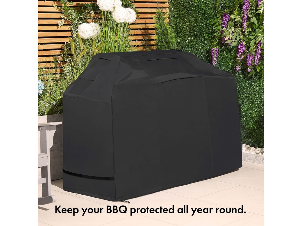 VonHaus Waterproof BBQ Cover, Κάλυμμα Ψησταριάς 124 x 152 x 67 Premium Heavy Duty από Oxford 420D με Προστασία UV, Black