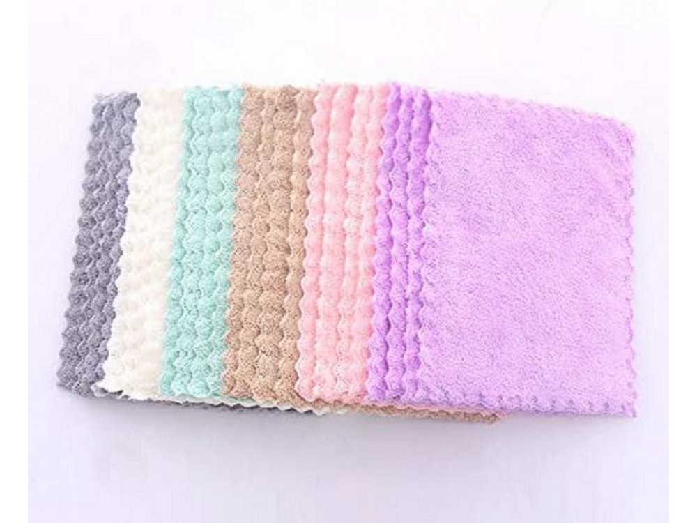 AJ 10pcs Kitchen Dishcloths, Πανάκια Καθαρισμού 30x30cm, Πολλαπλών Χρήσεων (Διάφορα Χρώματα)