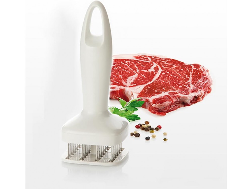 AJ Meat Tenderizer Tool With 24 Blades, Σφυρί για Κρέας Τρυφεροποιητής Κρεάτων, White