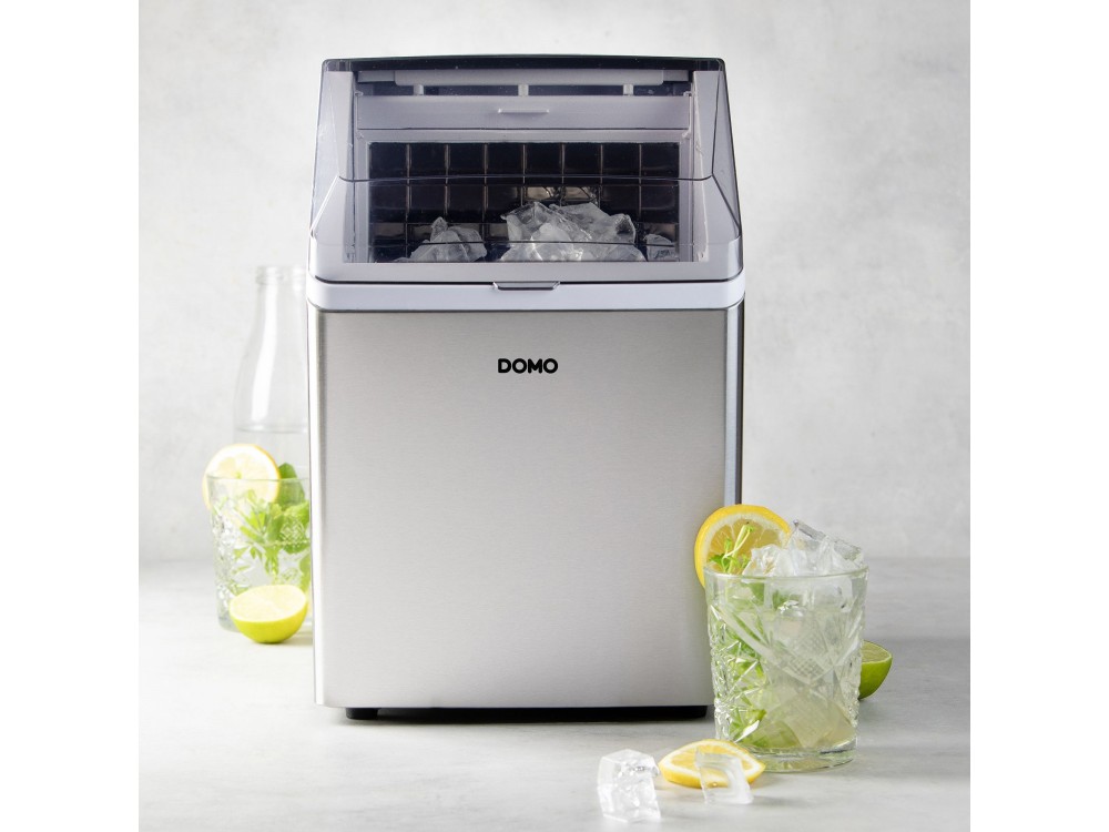 Domo Ice Cube Maker Clear Ice, Ice Maker with Daily Production 20kg & Capacity 3.2L, with LED display