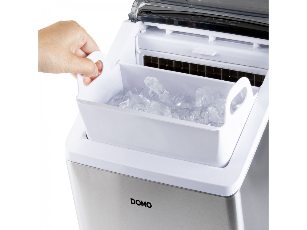 Domo Ice Cube Maker Clear Ice, Ice Maker with Daily Production 20kg & Capacity 3.2L, with LED display