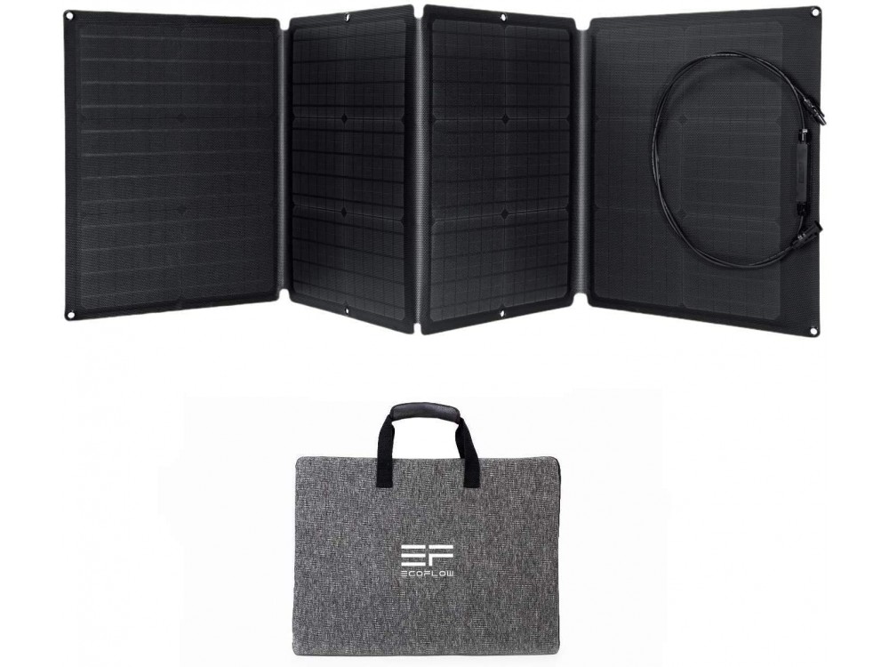 EcoFlow 110W Solar Panel for EcoFlow Power Station, Αναδιπλούμενος Ηλιακός Φορτιστής για Φορητό Σταθμό Ενέργειας