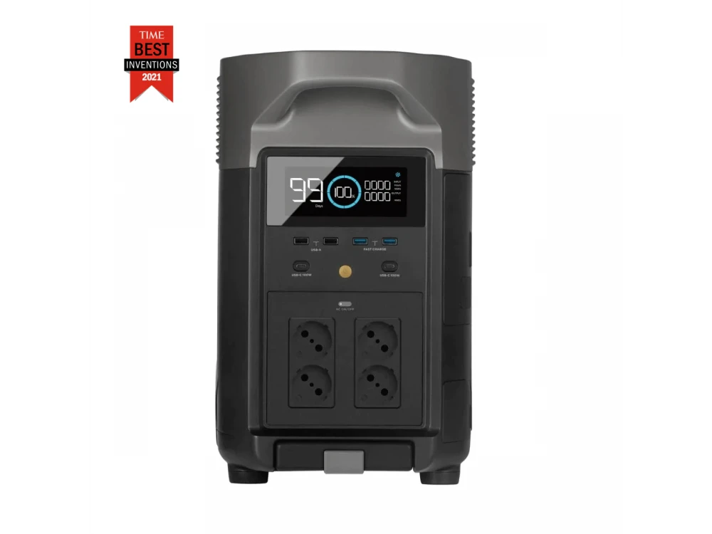 EcoFlow Delta Pro Portable Power Station, 1125k mAh, 4500 W / 3600 Wh, 100W PD, 4*USB & Car Input