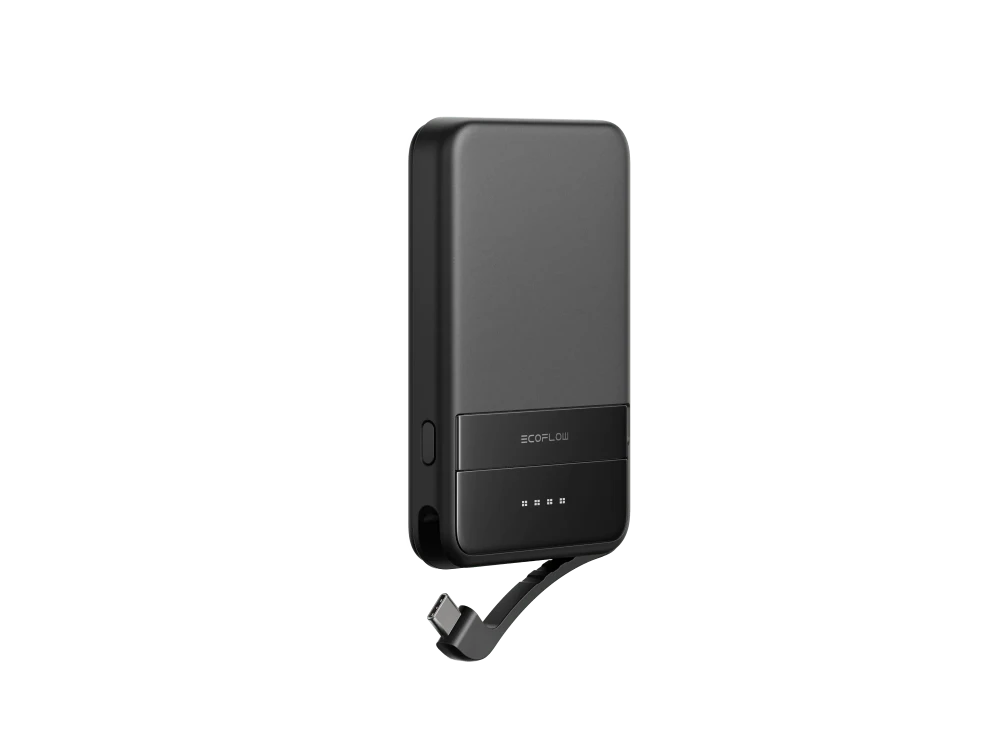 EcoFlow RAPID MagSafe Qi2 15W & PD30W Μαγνητικό Power Bank 5000mAh, με Digital Smart Display, Black