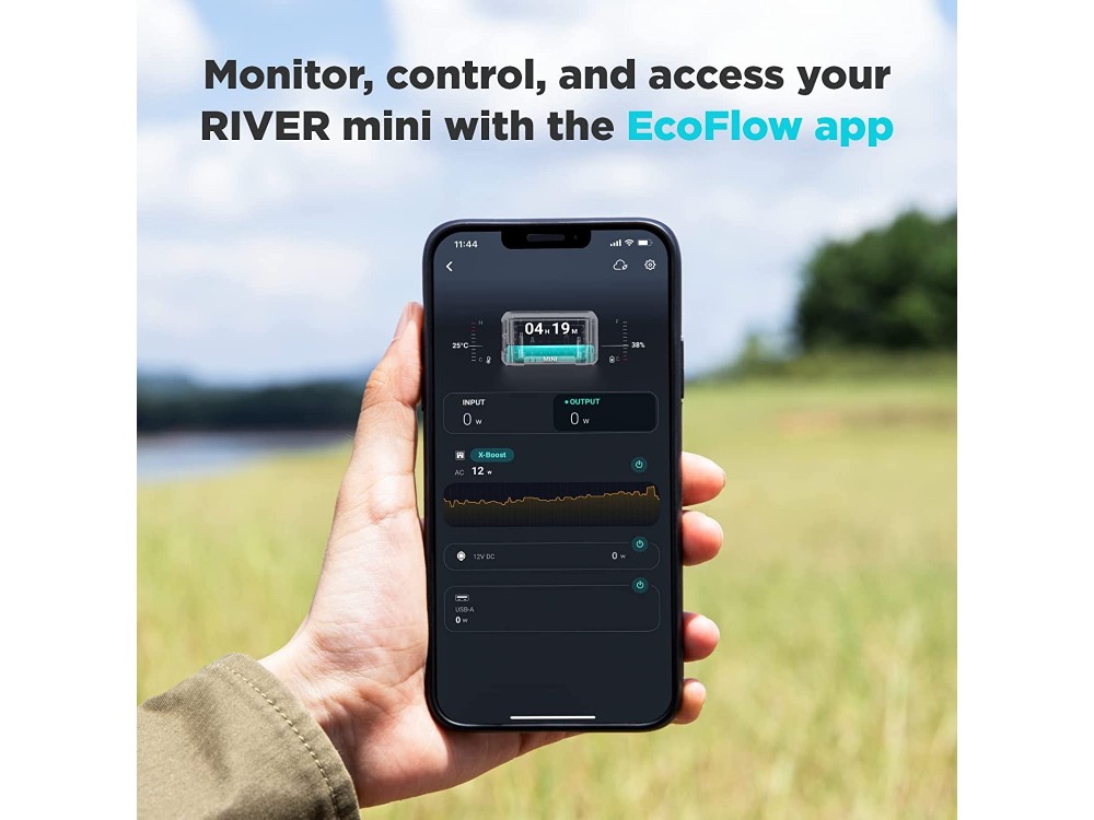 EcoFlow River Mini Portable Power Station, Φορητός Σταθμός Ενέργειας 58k mAh, 600 W/210 Wh, 220 AC, 3*USB-A Outputs & Car Input