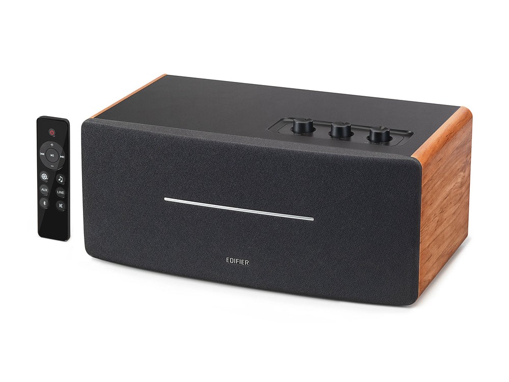 Edifier D12 Stereo 2.1 Bluetooth Speaker 70W, Self Amplified with Bluetooth 5.0, Brown