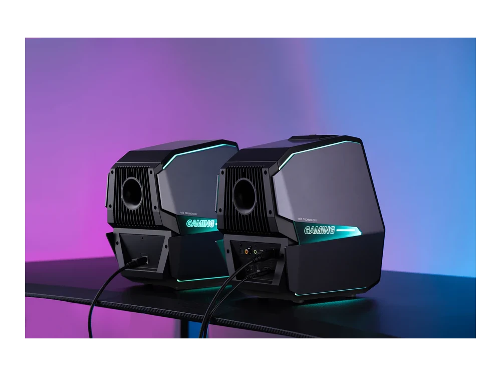 Edifier G5000 Bluetooth Gaming Speakers, Hi-Res Ηχεία Υπολογιστή 2.0 με Ισχύ 88W & RGB, Μαύρα