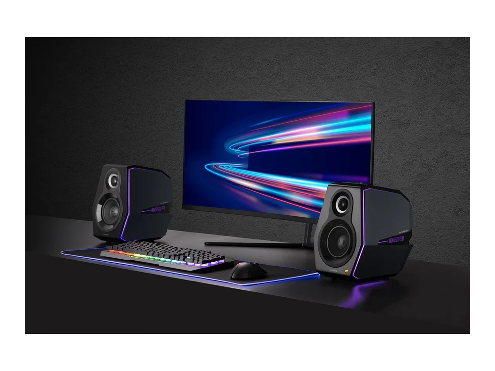 Edifier G5000 Bluetooth Gaming Speakers, Hi-Res Ηχεία Υπολογιστή 2.0 με Ισχύ 88W & RGB, Μαύρα