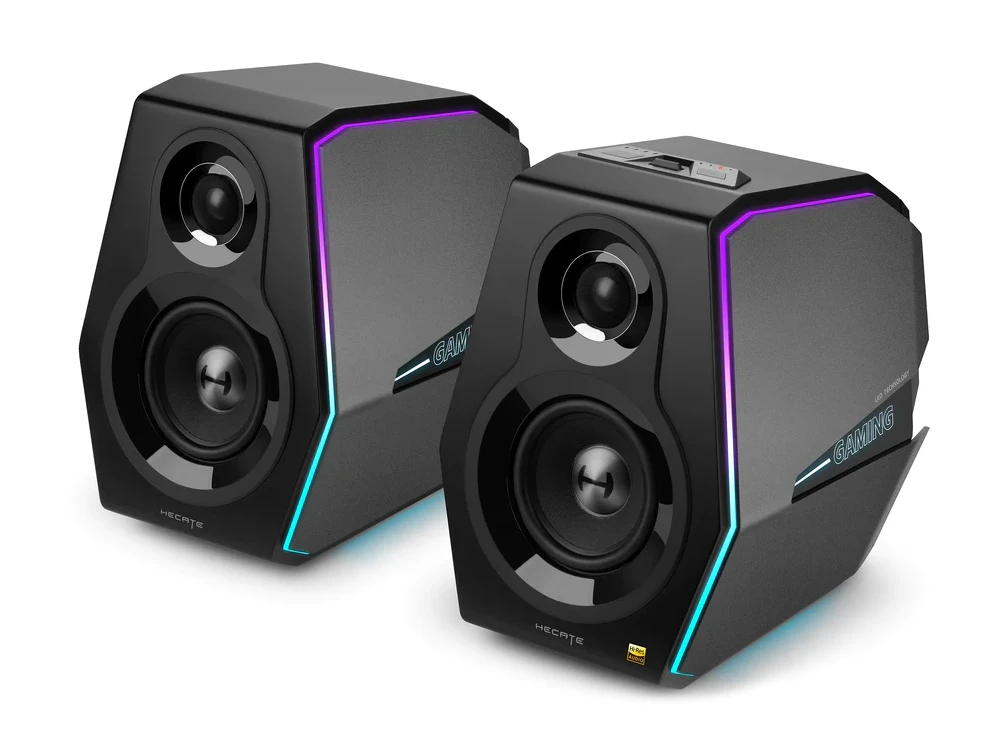 Edifier G5000 Bluetooth Gaming Speakers, Hi-Res Ηχεία Υπολογιστή 2.0 με Ισχύ 88W & RGB, Μαύρα