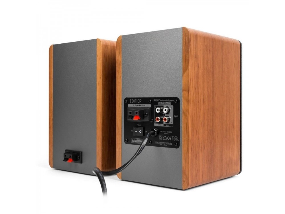 Edifier R1280T Active 2.0 Bookshelf Speaker 41W, Amplified Speakers, Pack of 2, Brown