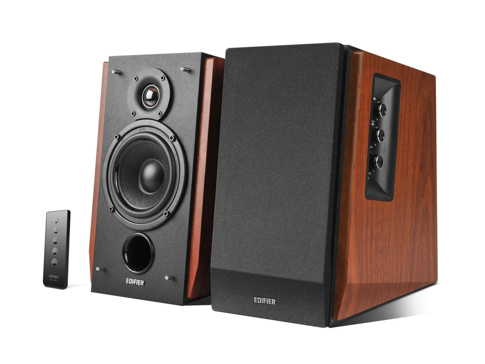 Edifier R1700BT Active 2.0 Bookshelf Speaker 66W, Αυτοενισχυόμενα Ηχεία 2 Δρόμων με Bluetooth 5.1, Σετ των 2, Καφέ