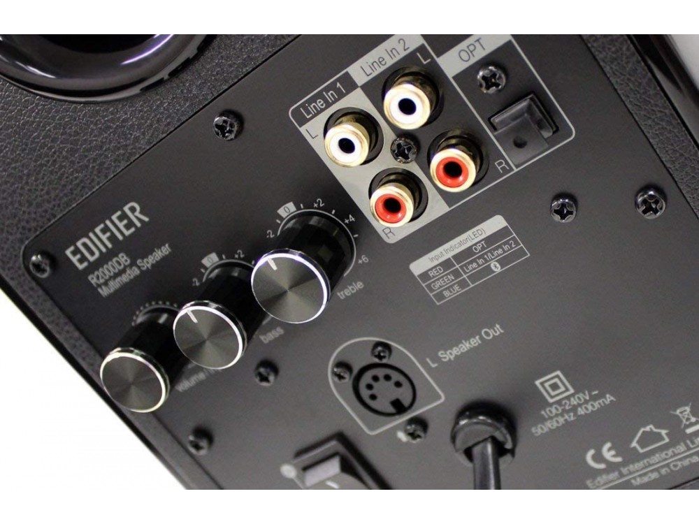 Edifier R2000DB Active 2.0 Bookshelf Speaker 120W, Αυτοενισχυόμενα Ηχεία 2 Δρόμων με Wi-Fi & Bluetooth, Σετ των 2, Καφέ