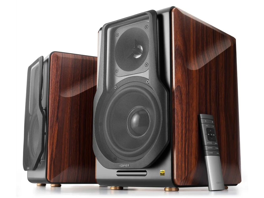 Edifier S3000Pro Active 2.0 Bookshelf Speaker 256W, Hi-Res Audio Self Power Speaker 2 Ways with Bluetooth, 2 Pieces Set, Black