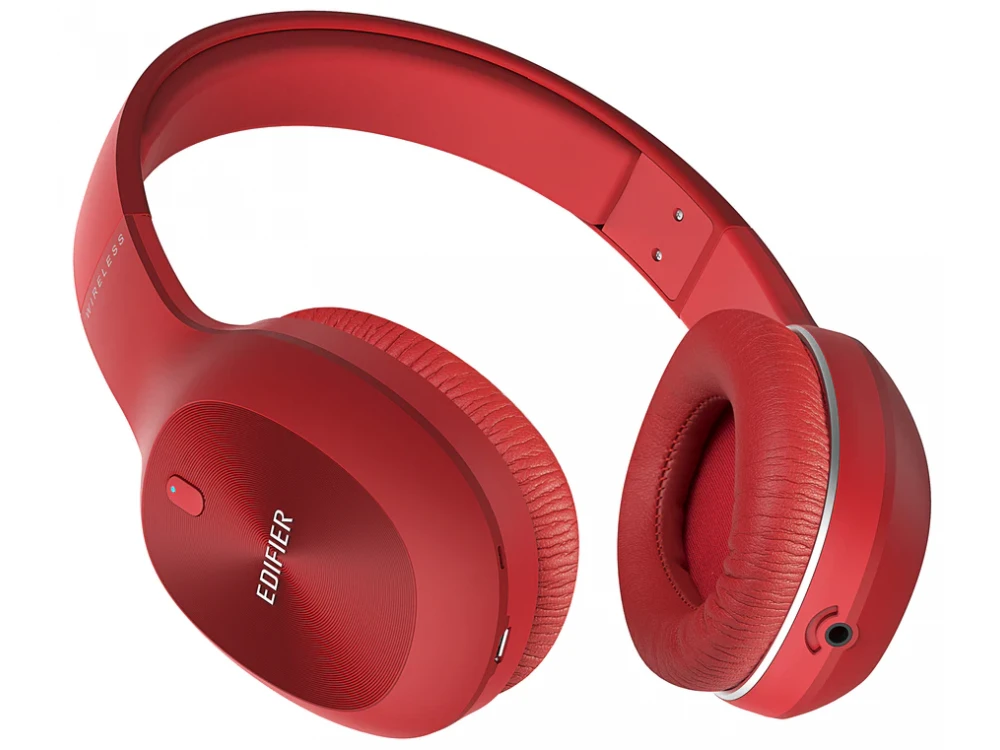 Edifier W800BT Plus Bluetooth Headset, Bluetooth 5.1 Over Ear Headset with aptX & CVC 8.0, Red