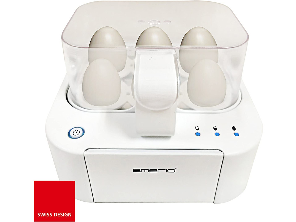 Emerio EB-115560 Egg Boiler, Βραστήρας 6 Αυγών 400W με 3 Επίπεδα Βρασίματος και Φωνητικές Ειδοποιήσεις