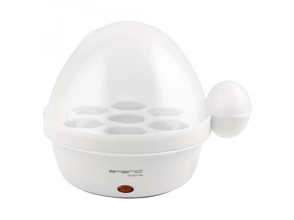 Emerio Egg Boiler, 7 Egg Boiler 350W with Voice Notification and Automatic Shut Off, White