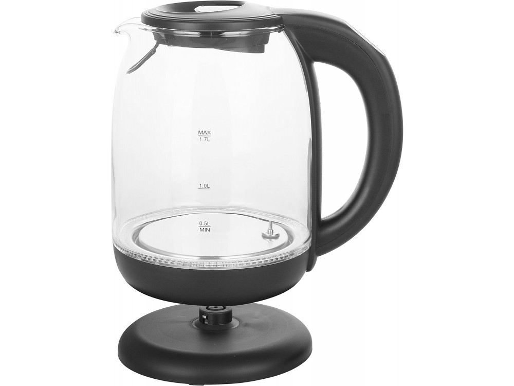 Emerio Glass Kettle, Βραστήρας με Εσωτερικό LED, Επιλογή Θερμοκρασίας (60 °C έως 100 °C) & Γυάλινη Κανάτα 1.7lt