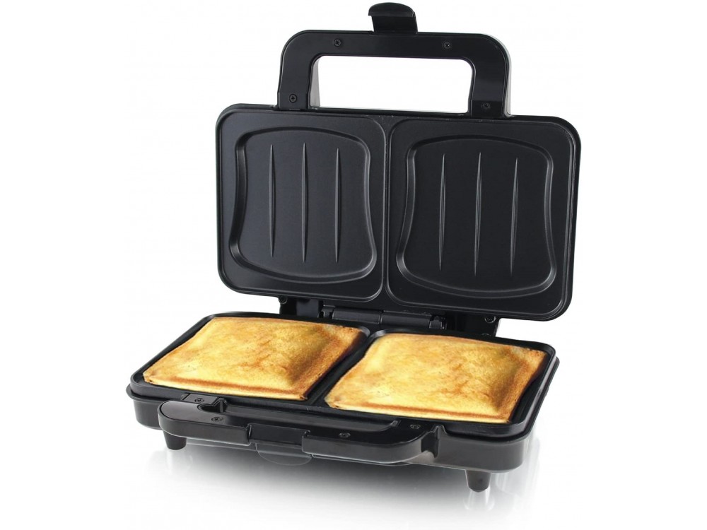 Emerio ST-109562.17 Toaster for 2 Toasts 900W - XXL Sandwich Toaster, Non-stick Griddle, Black