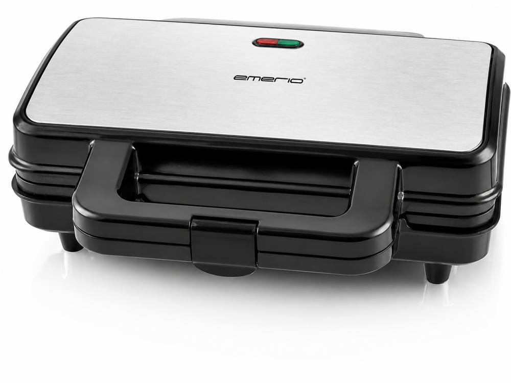 Emerio ST-109562.17 Toaster for 2 Toasts 900W - XXL Sandwich Toaster, Non-stick Griddle, Black