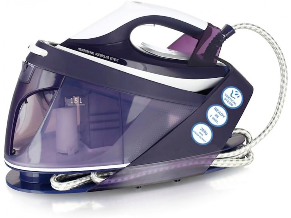 Emerio Steam Iron Station, 5.5bar Pressure Ironing System with Detachable Tank 1.5lt - OPEN PACKAGE