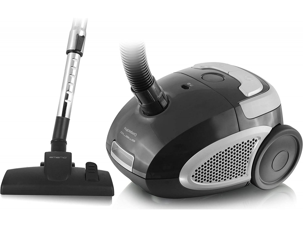 Emerio Vacuum Cleaner, Ηλεκτρική Σκούπα 800W με Σακούλα & Κάδο 2L, Black / Grey