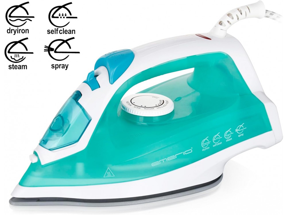 Emerio Steam Iron 2000W with Ceramic Plate and Continuous Supply 17gr/min